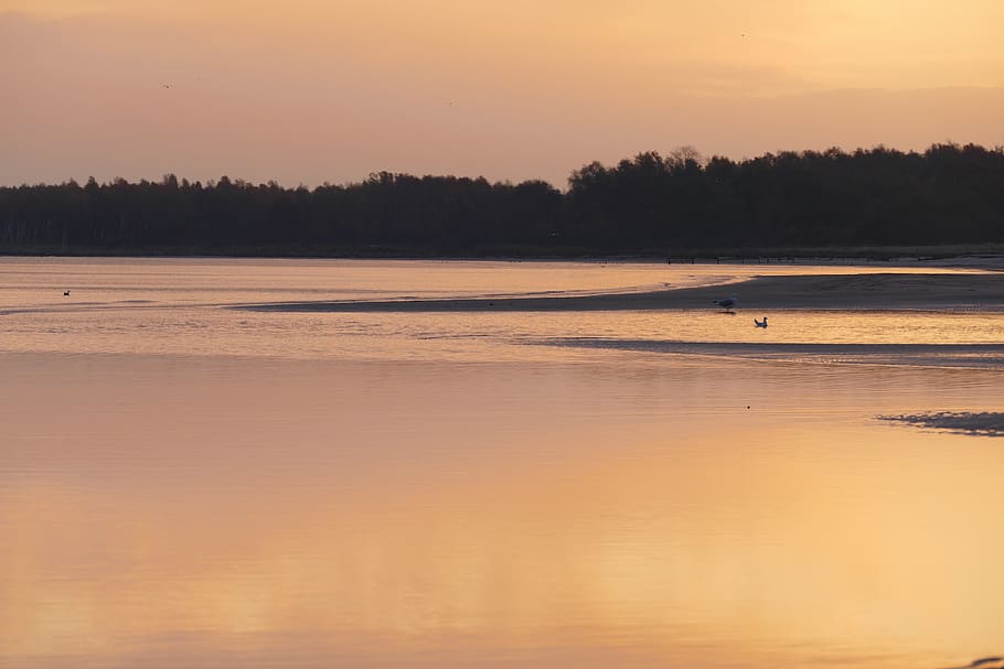 sea, mood, water, sunset, nature, sky, dusk, evening, rest HD wallpaper