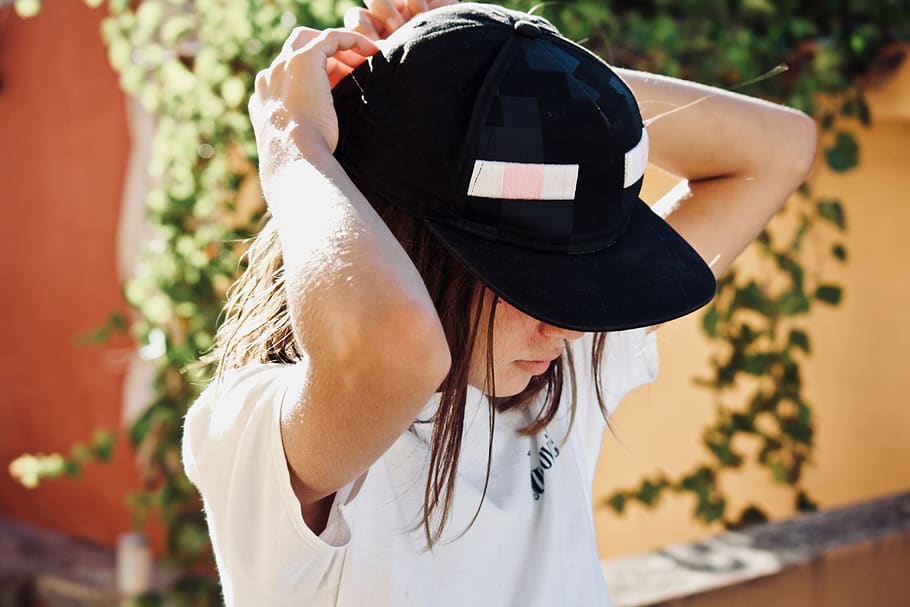 girl, hat, cap, protection, summer, woman, gorgeous, emotion.