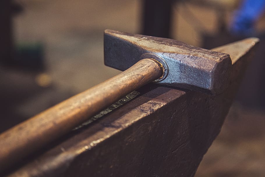 tools, hammer, craft, workshop, anvil, incus, grip, handle HD wallpaper