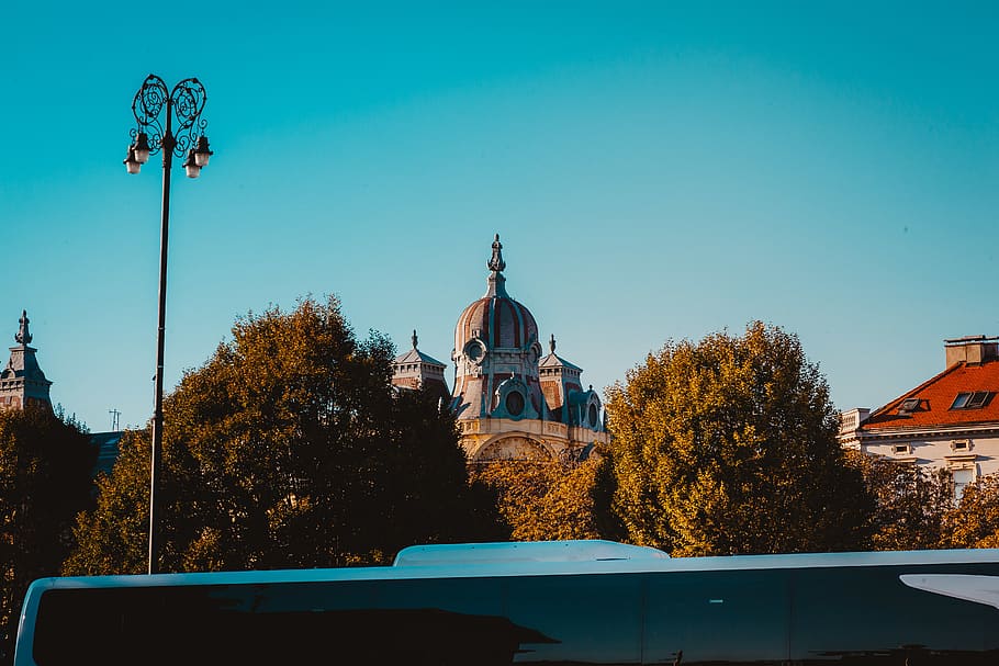 croatia, zagreb, tree, architecture, building exterior, built structure HD wallpaper