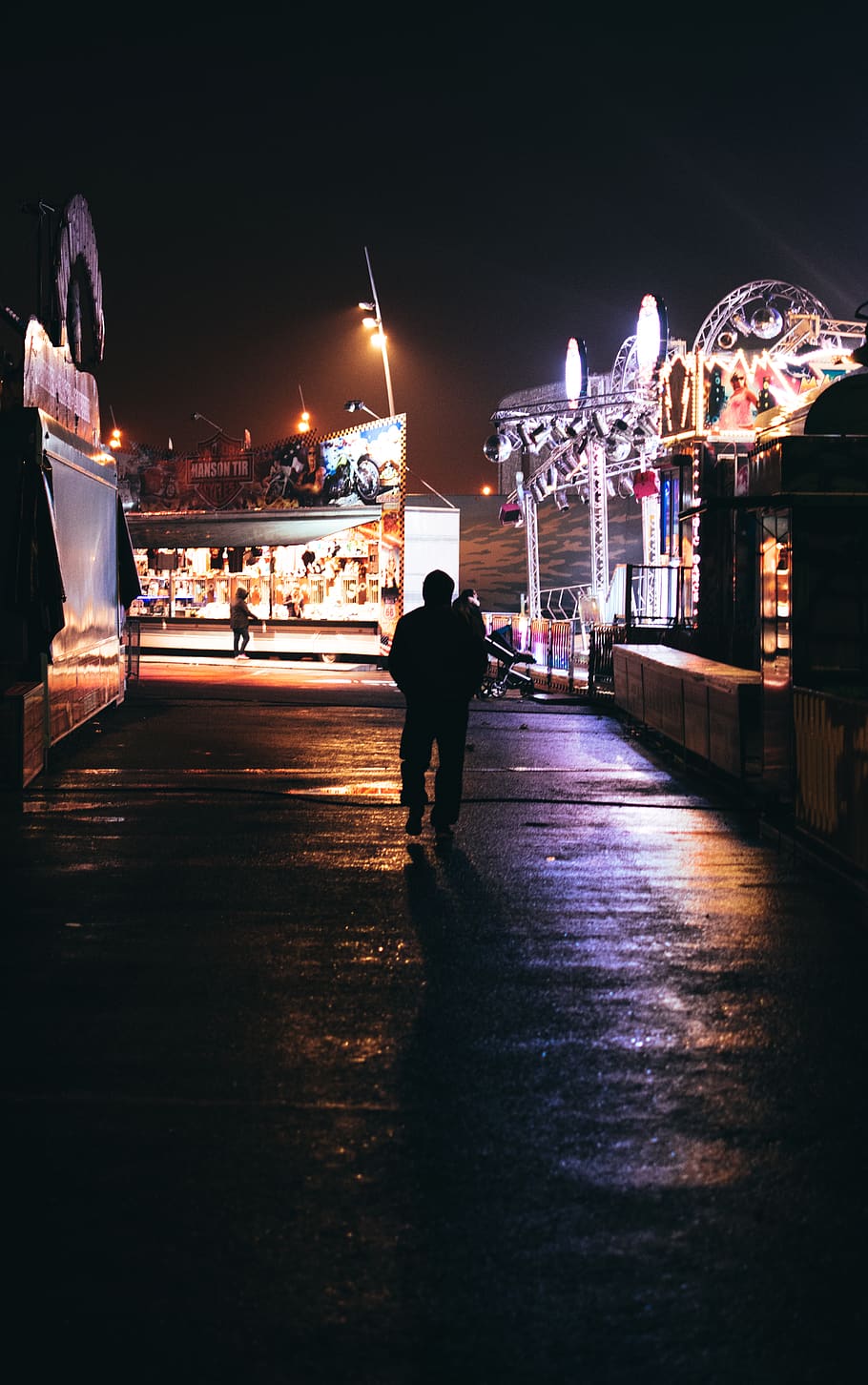 person, human, pedestrian, path, theme park, amusement park HD wallpaper