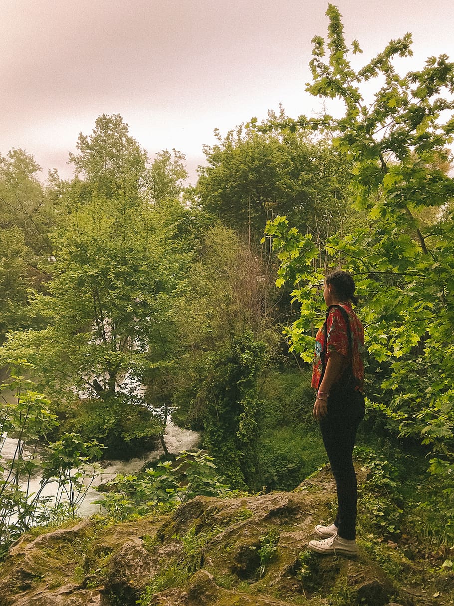 human, person, tree, clothing, apparel, nature, antalya, plant HD wallpaper