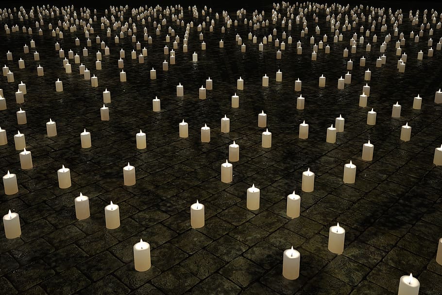 candles, mourning, candlelight, 1000, thousand, atmosphere HD wallpaper
