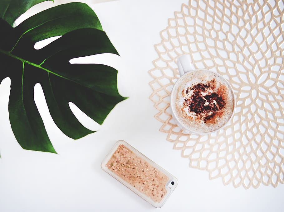 Clear Glass Bowl on White Table, beverage, drink, flatlay, still life HD wallpaper