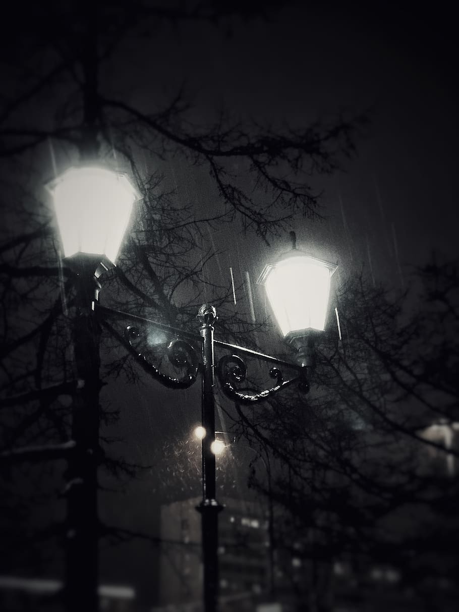 lights, illuminated, night, lighting equipment, street light HD wallpaper