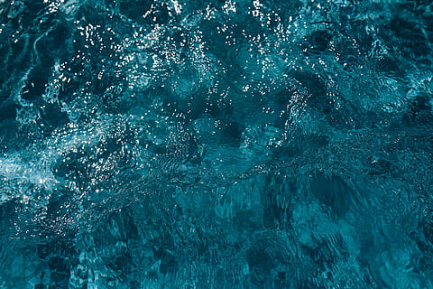 Wavy water surface in a swimming pool, wave, abstract, background HD wallpaper