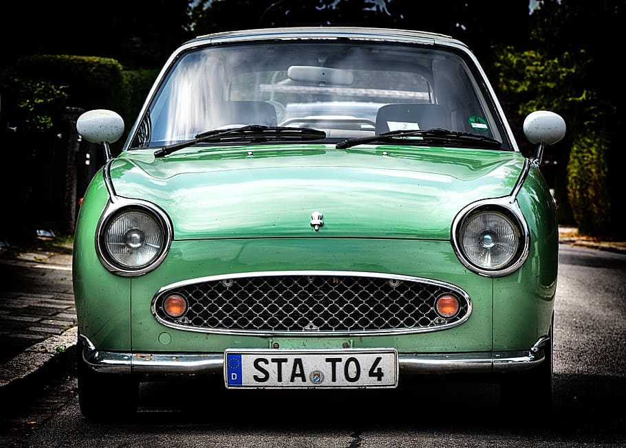 nissan, figaro, auto, oldtimer, youngtimer, car, small car, HD wallpaper