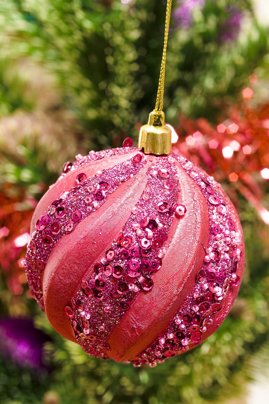background, ball, bauble, celebration, christmas, color, decor HD wallpaper