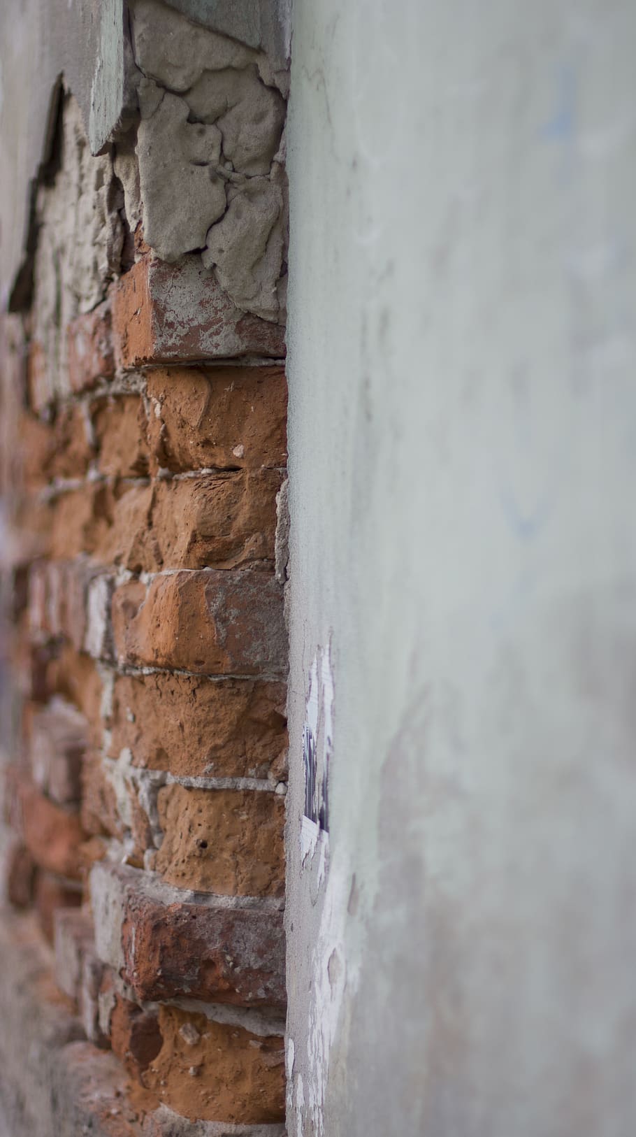 brown and gray cracked wall, brick, rubble, rock, ancient egypt, HD wallpaper