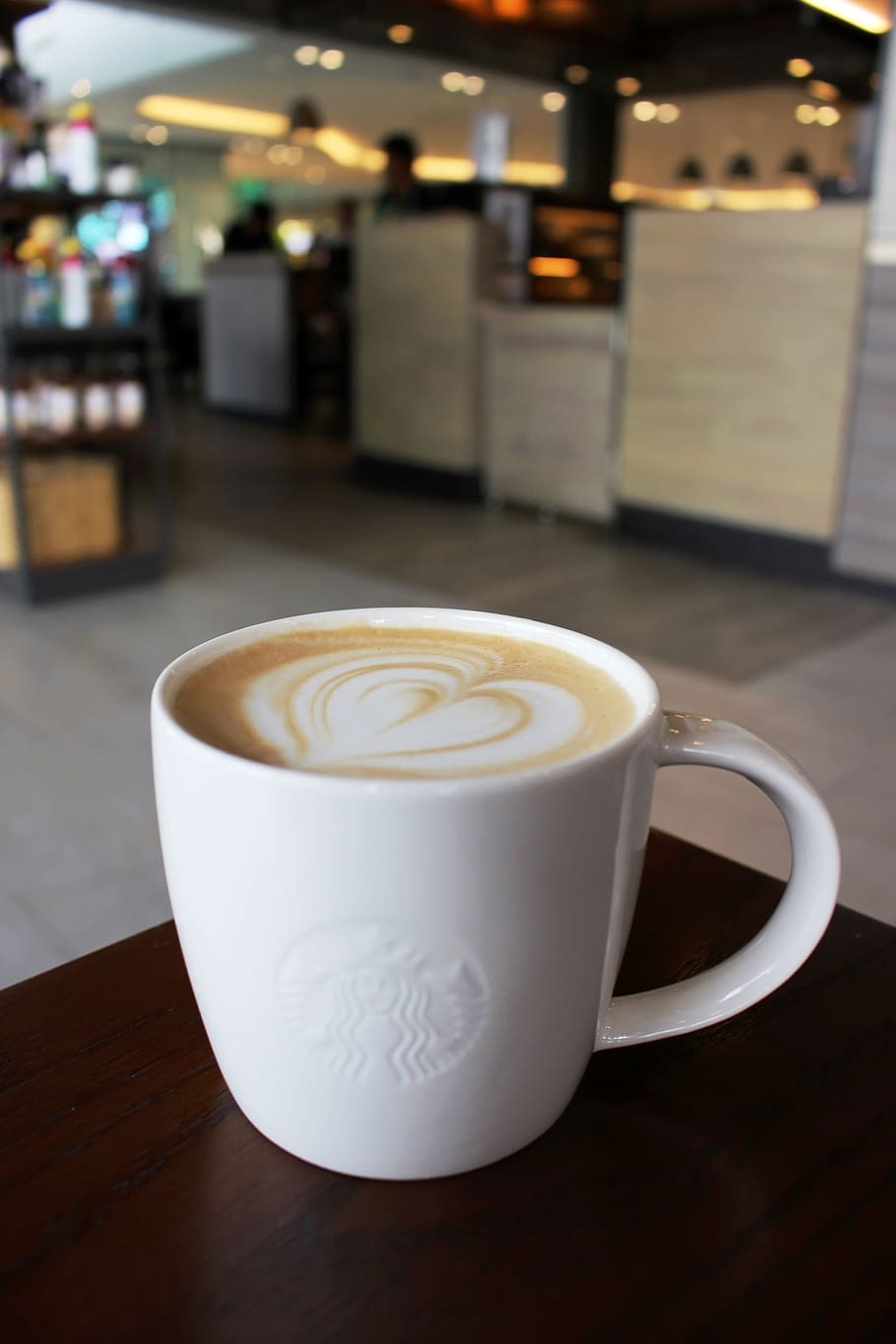 Cup of hot coffee in Starbucks with logo on the cup. Editorial use only., HD wallpaper