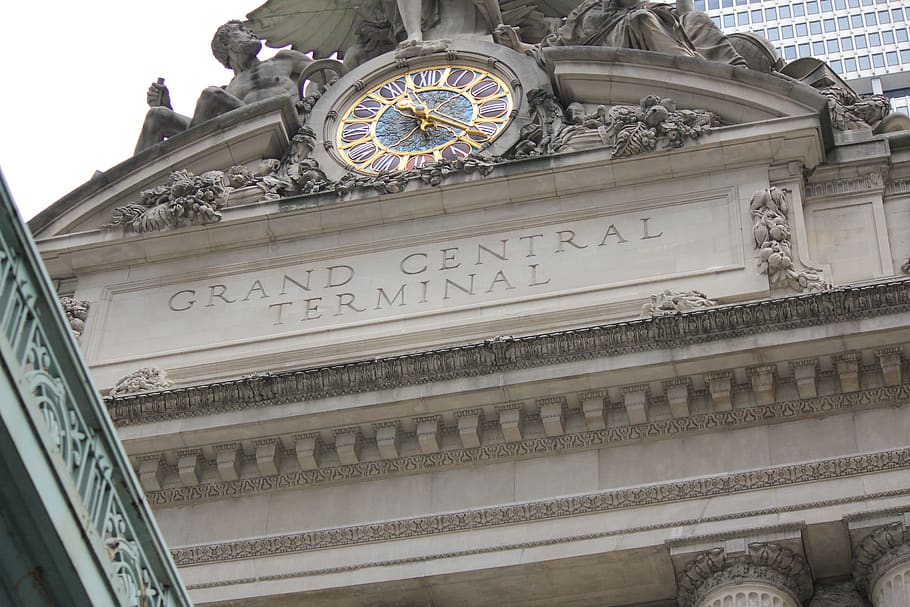 grand, central, terminal, clock, subway, sculpture, decor, architecture