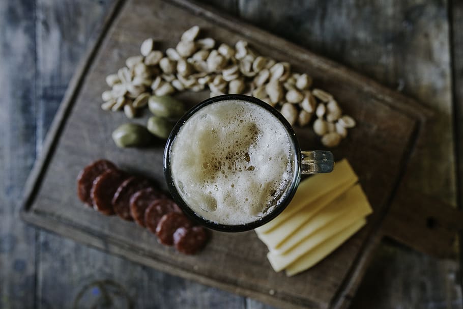 sliced cheese beside nuts, food and drink, wood - material, freshness HD wallpaper