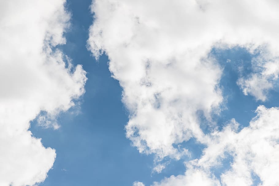 Blue Sky and Cloud Background, cloud - sky, white color, beauty in nature HD wallpaper