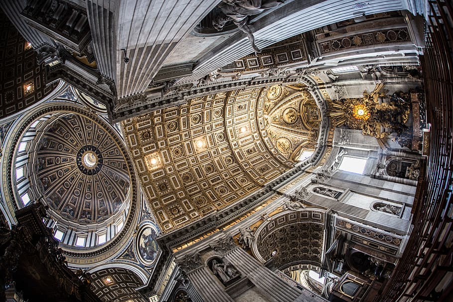 gray and beige cathedral, building, church, architecture, dome HD wallpaper