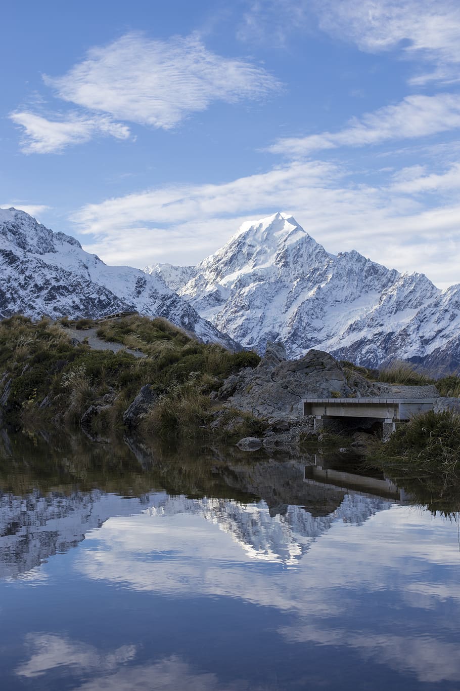 nature, outdoors, mountain, mountain range, water, ice, building HD wallpaper