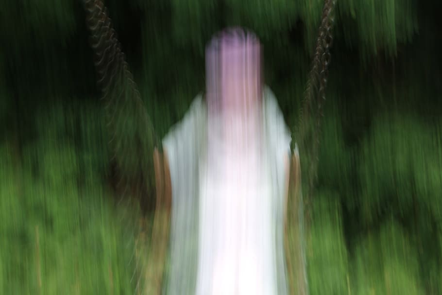 swing, abstract, long exposure, motion, blurred motion, plant HD wallpaper