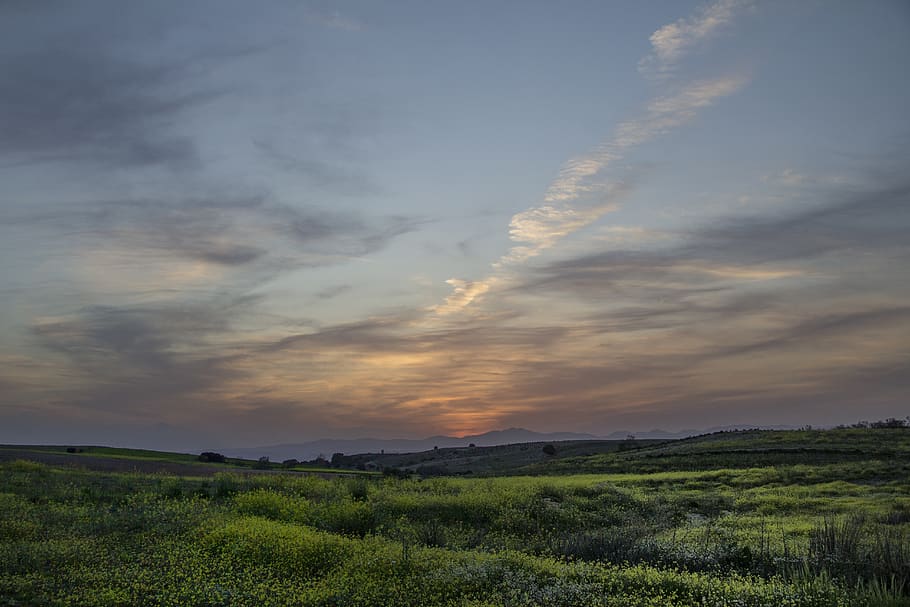 sunset, clouds, sky, scenics - nature, cloud - sky, tranquil scene HD wallpaper
