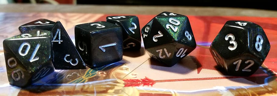 dungeons and dragons table top gaming dice
