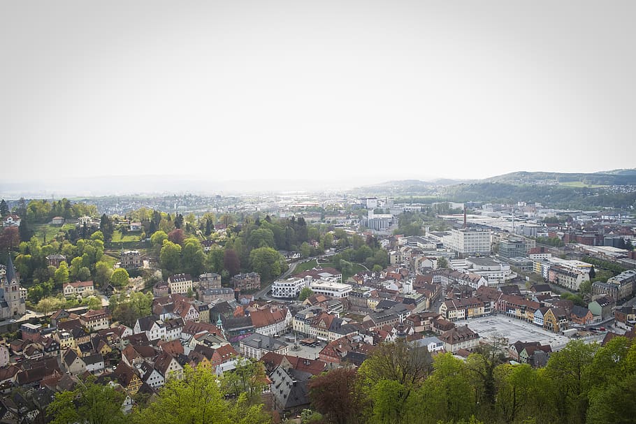 germany, kulmbach, plassenburg, panaramic, wide, angle, sunny HD wallpaper