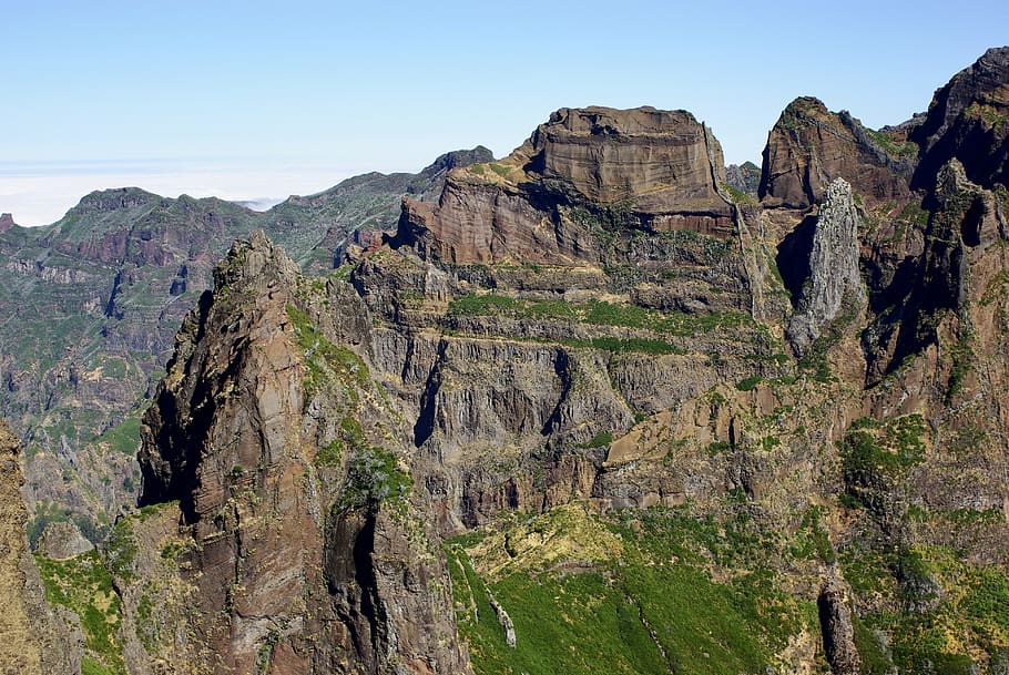 portugal, pico do arieiro, peaks, madeira, island, rock, mountain, HD wallpaper
