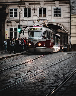 vehicle, train, transportation, cable car, person, human, trolley HD wallpaper
