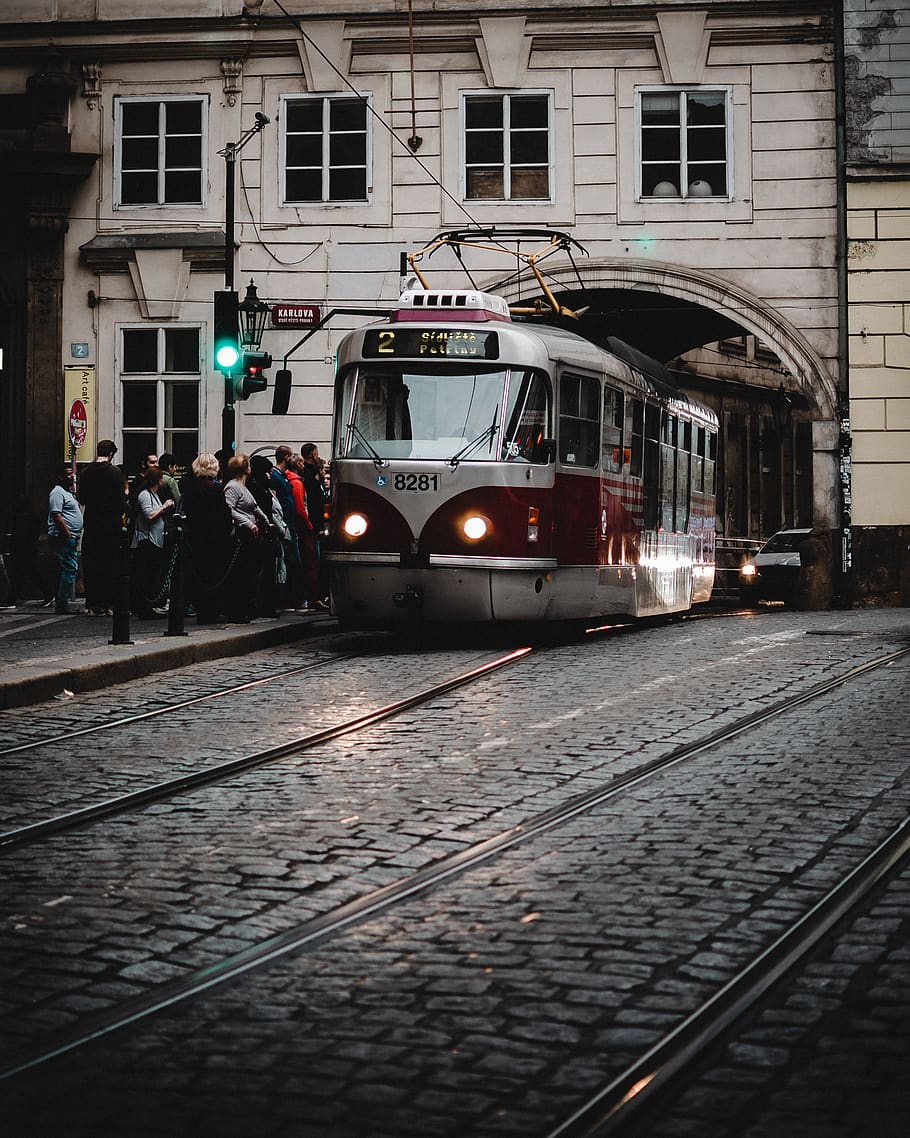 vehicle, train, transportation, cable car, person, human, trolley HD wallpaper