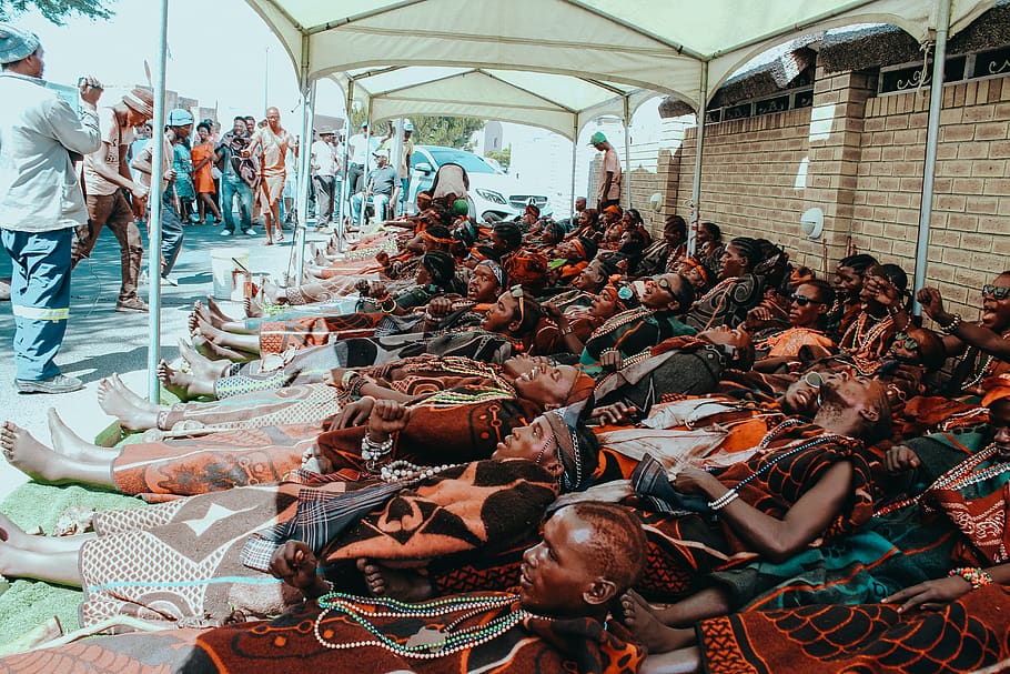 people lying under white canopy, human, person, south africa HD wallpaper