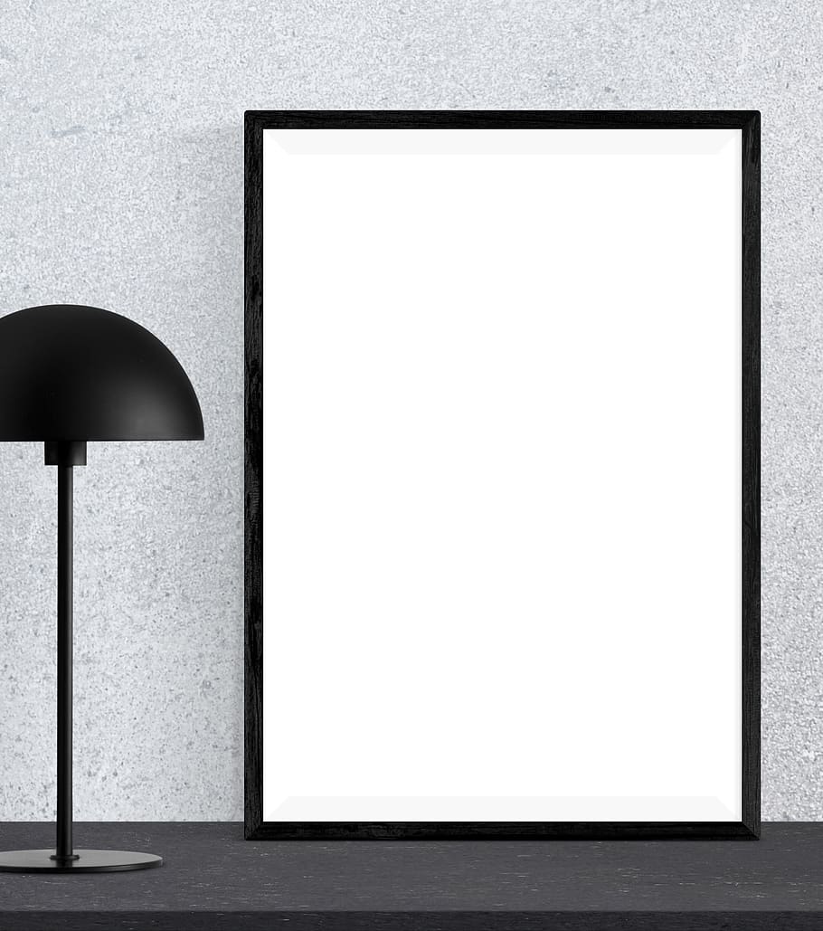 poster, frame, lamp, blank, copy space, technology, no people HD wallpaper