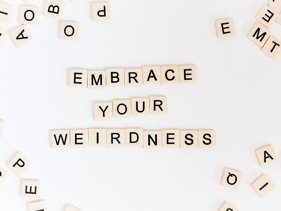 Embrace your weirdness, text, western script, close-up, no people HD wallpaper