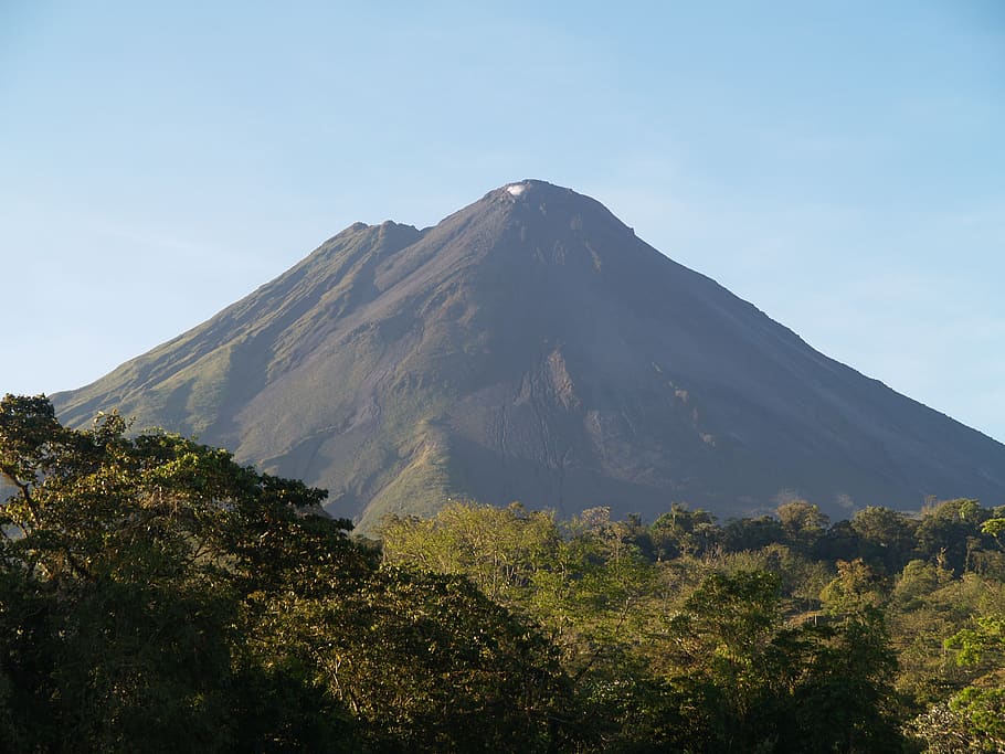 costa rica, arenal volcano, mountain, sky, scenics - nature, HD wallpaper