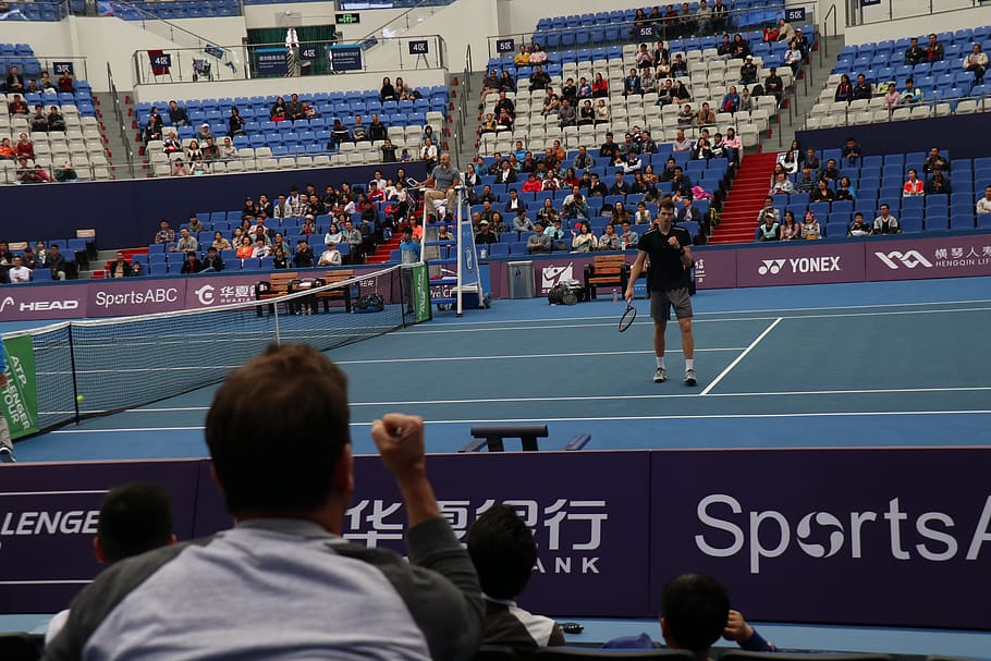 china, zhuhai, dahengqin island, tennis, group of people, crowd, HD wallpaper