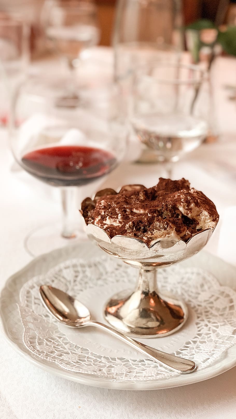 gold goblet, spoon, cutlery, glass, dessert, wine, food, geneva HD wallpaper