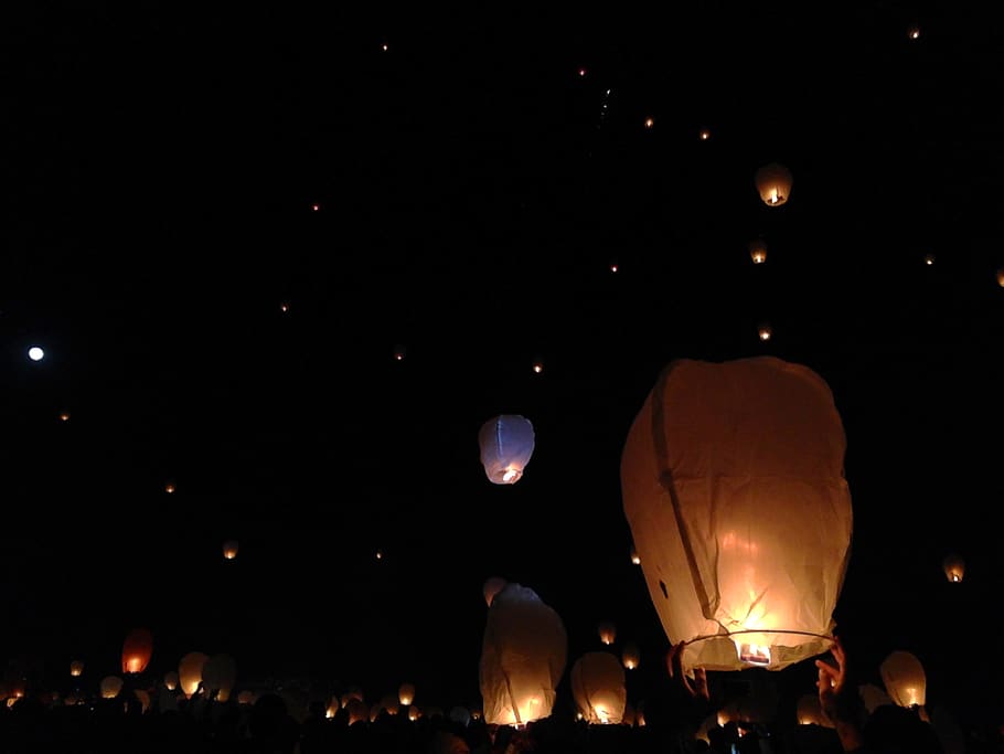 indonesia, dieng plateau, dieng culture festival, lantern, jawa