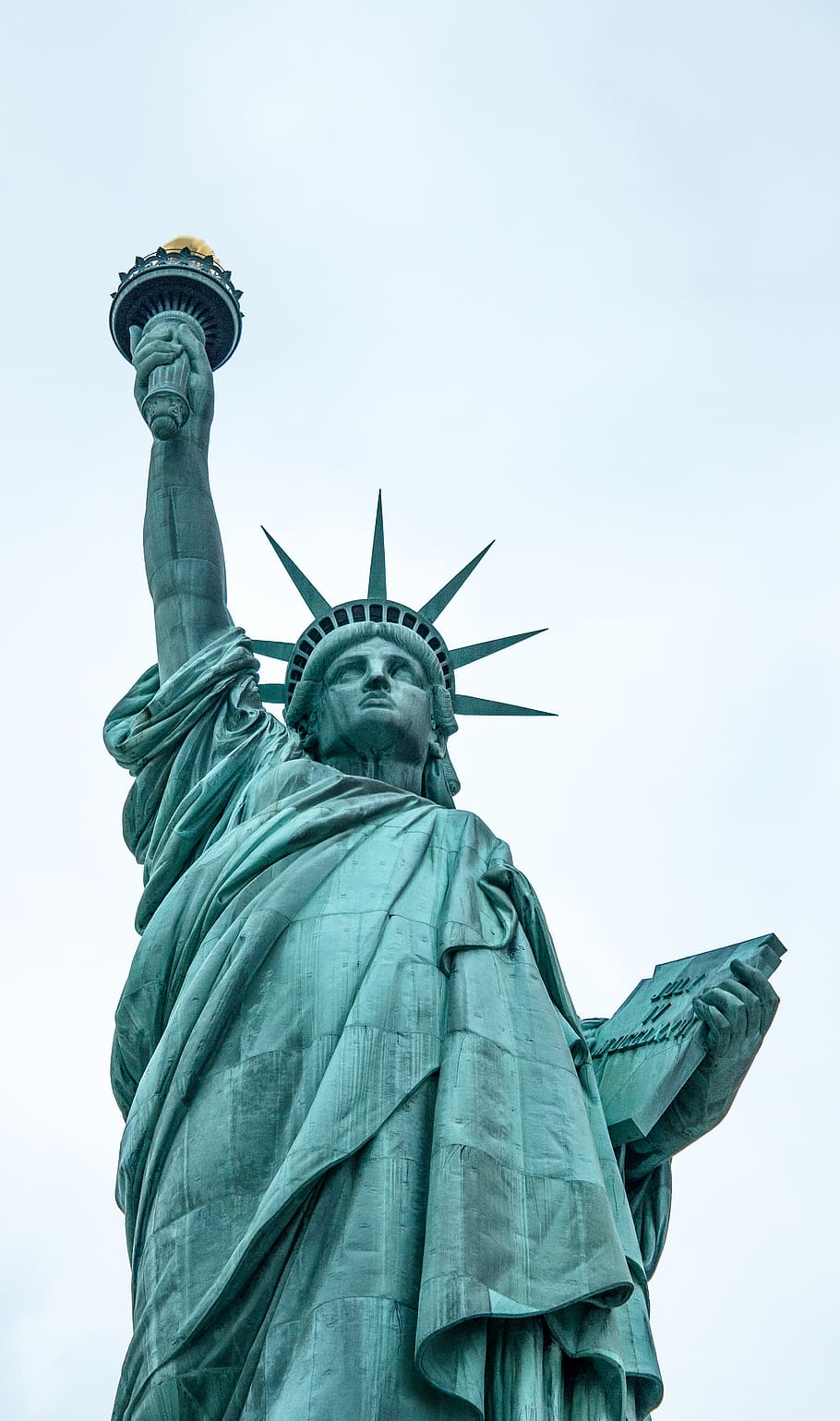 low angle photography of Statue of Liberty, monument, sculpture, HD wallpaper