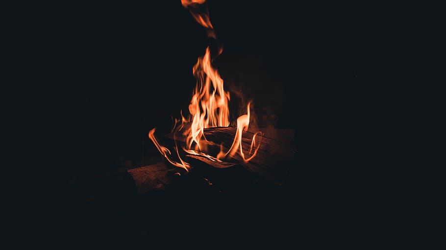 bonfire, burning, flame, fire - natural phenomenon, heat - temperature HD wallpaper