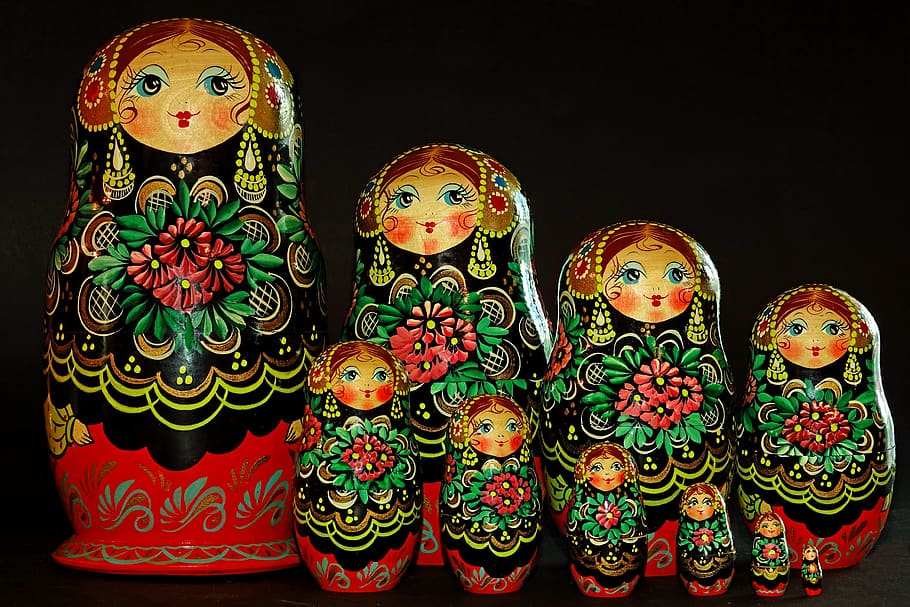 ornament, matryoshka, babuschka, russian doll, figurine, traditionally