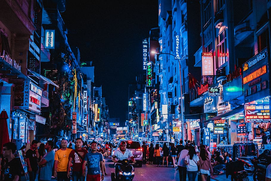 city, night, illuminated, building exterior, architecture, street HD wallpaper