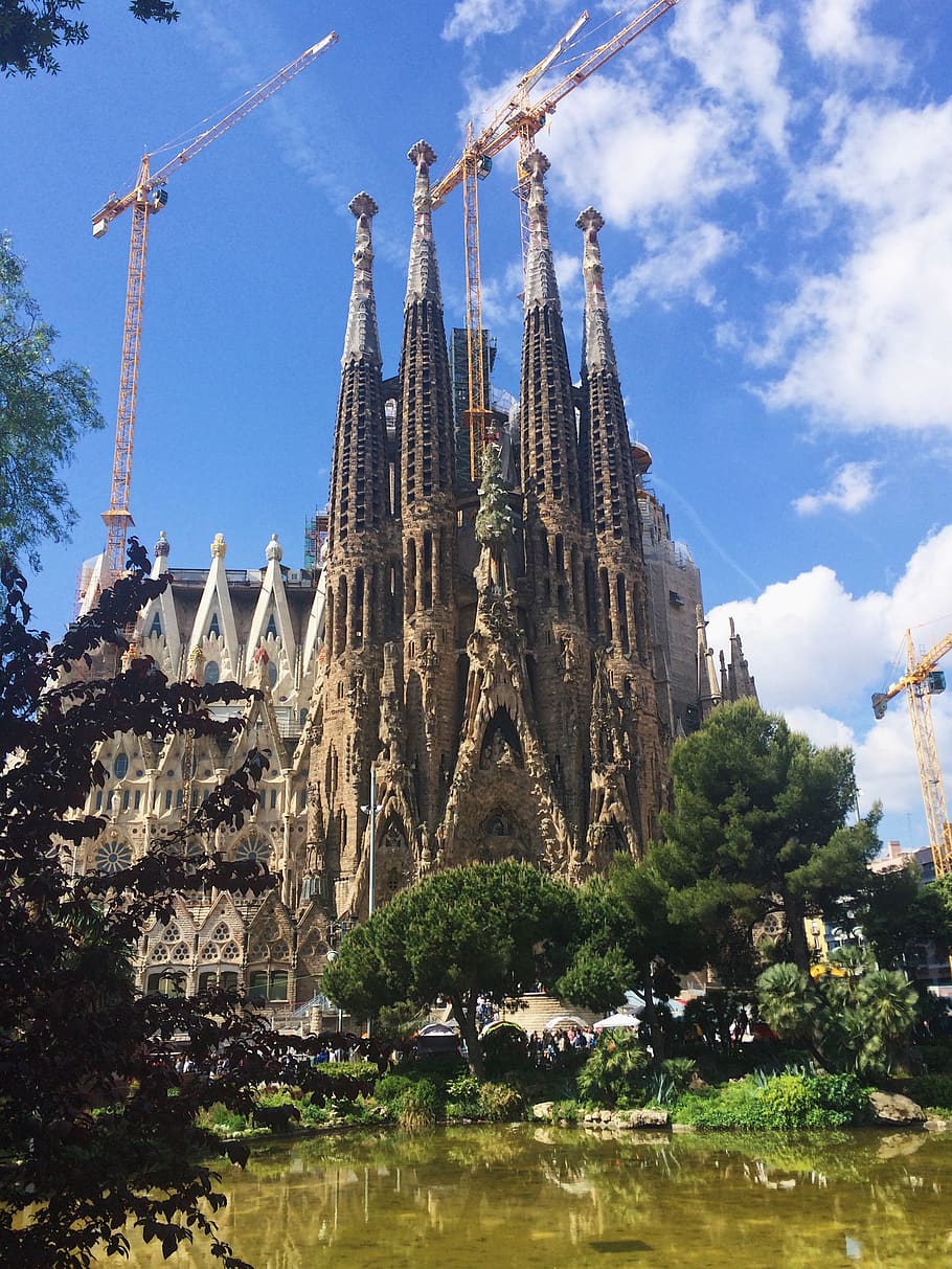 spain, barcelona, la sagrada familia, gaudi, architecture, built structure
