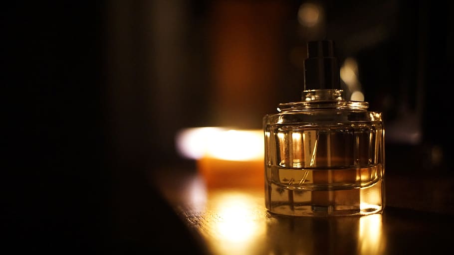 parfum, cologne, night, bedroom, lowlight, dark, indoors, close-up