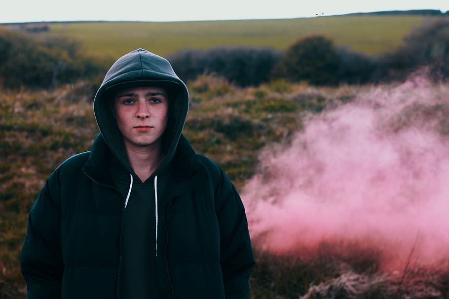 smoke, one person, front view, portrait, real people, looking at camera HD wallpaper