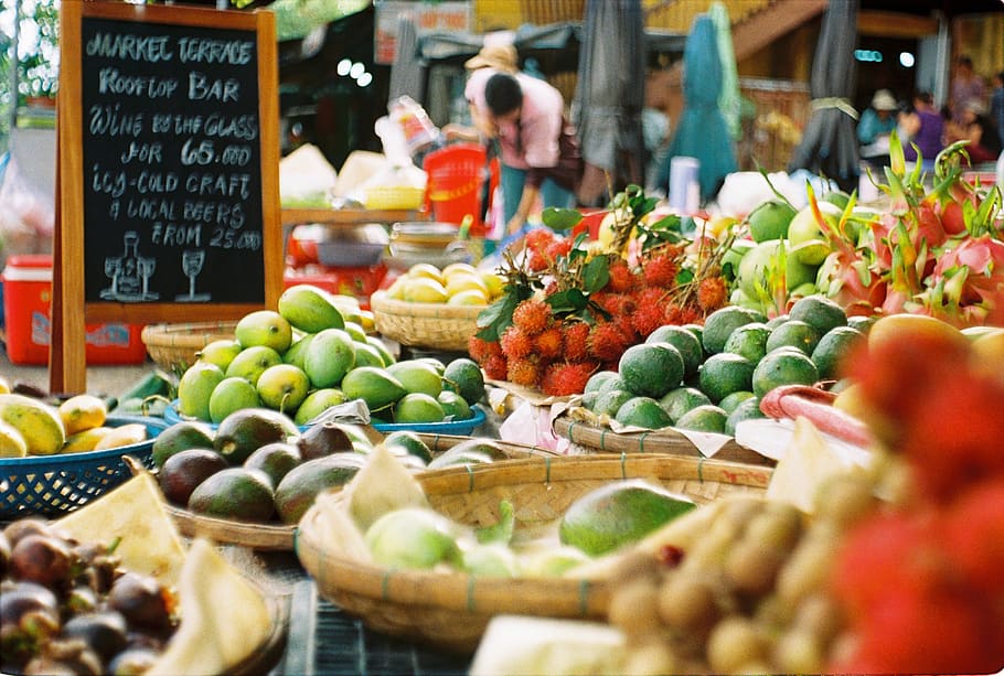 Fruits, healthy eating, market, food, food and drink, retail HD wallpaper