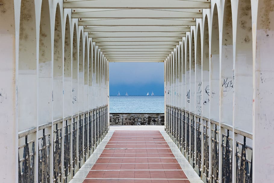 water, sea, horizon over water, architecture, day, the way forward HD wallpaper