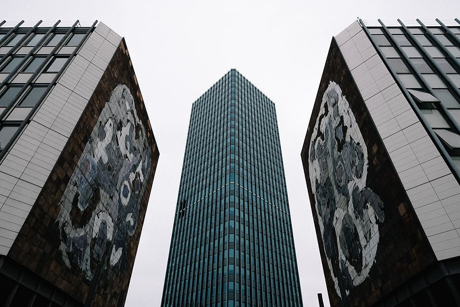 black concrete building, office building, paris, architecture HD wallpaper