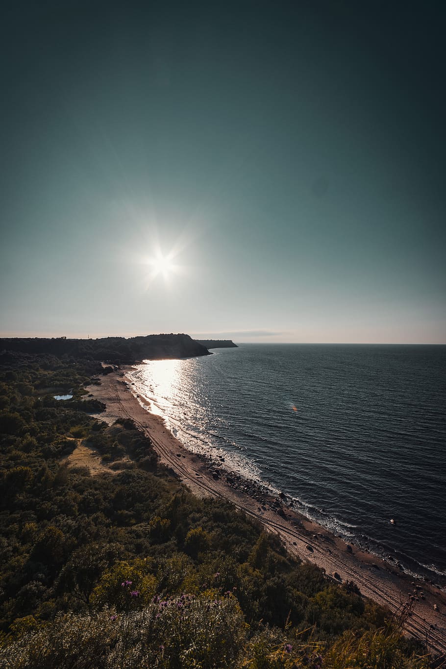 Over view Photo of Beach Front, horizon, landscape, nature, ocean HD wallpaper