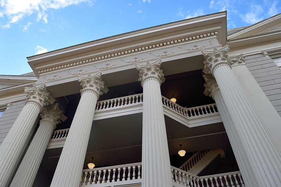 building, architecture, design, historic, facade, columns, landmark HD wallpaper