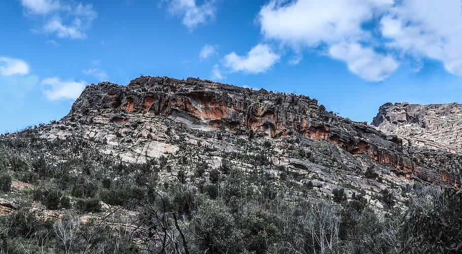 australia, roses gap, mountain, sky, cloud - sky, rock, rock formation HD wallpaper