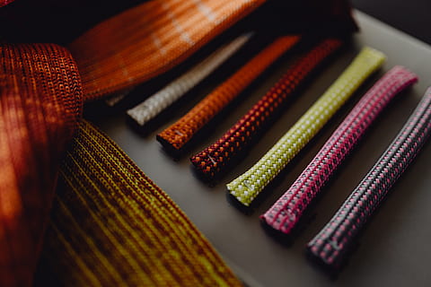 Colorful upholstery fabric samples, interior design, material HD wallpaper