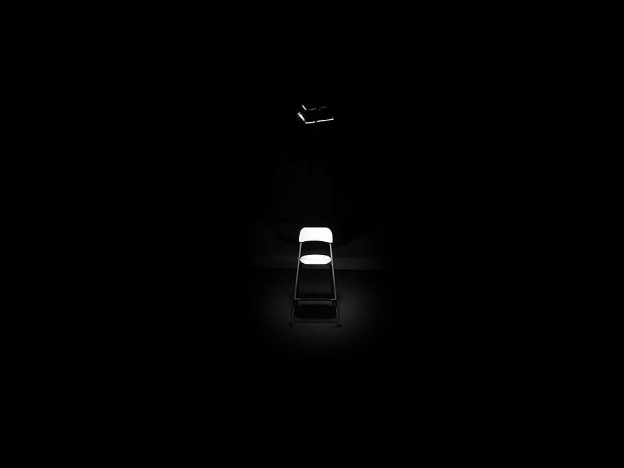 interview, white, chair, light, shadows, mysterious, story HD wallpaper