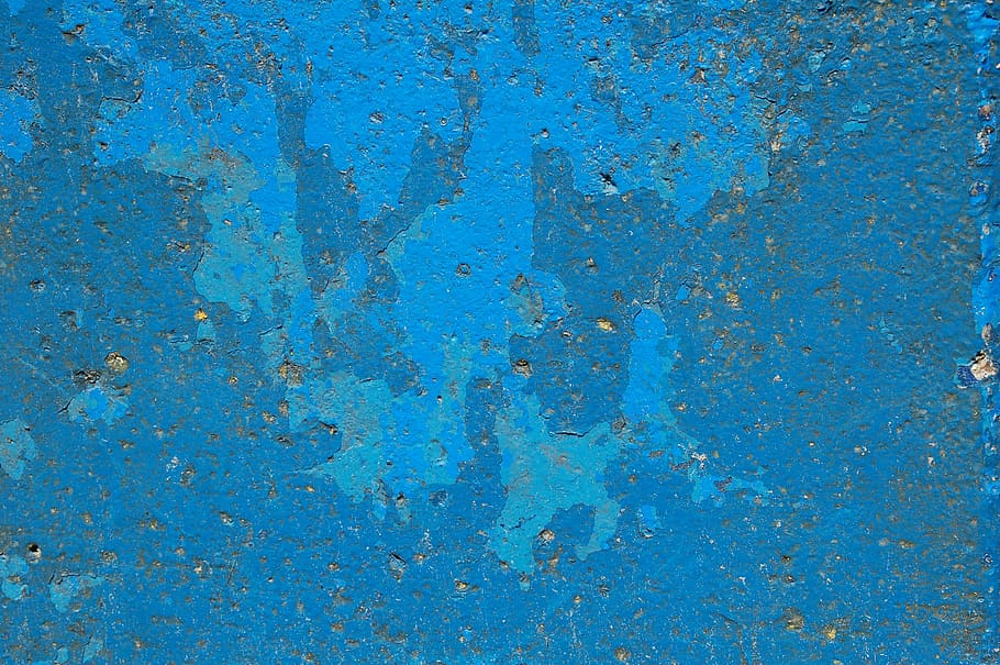 blue, concrete, paint, texture, structure, holes, backgrounds HD wallpaper