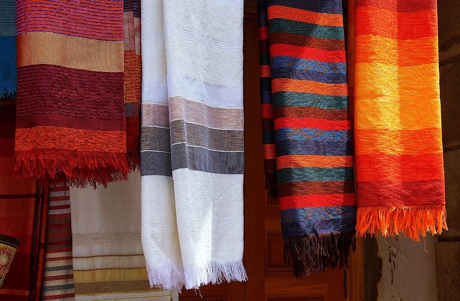 bed, cover, throw, colourful, moroccan, wear, textile, rug HD wallpaper